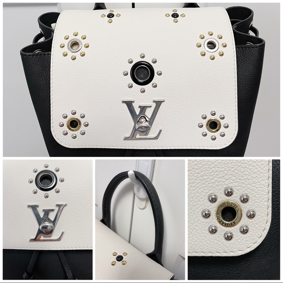 Louis Vuitton Black/White Calfskin Lockme Backpack - Picture 5 of 11